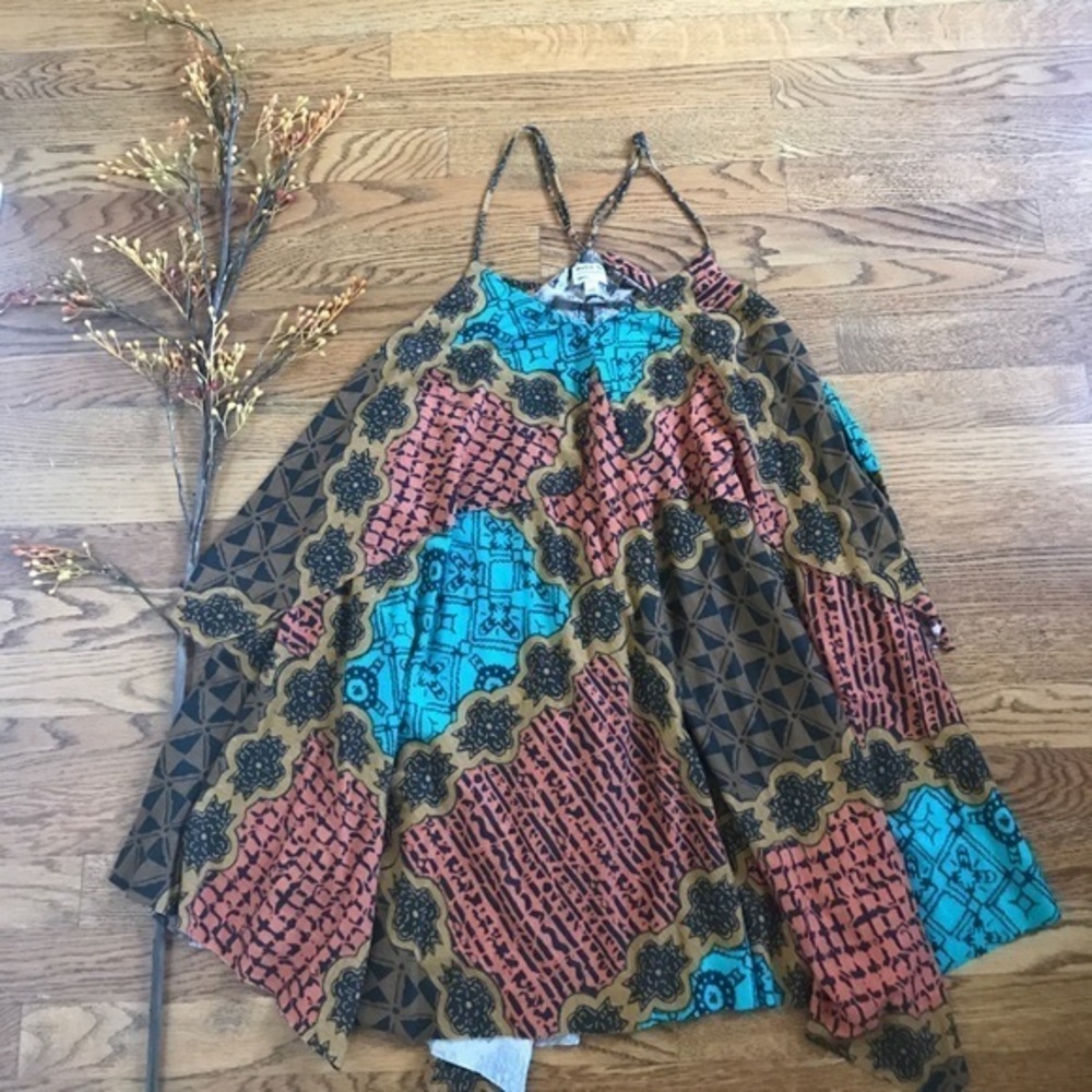 RVCA handkerchief skater dress size small